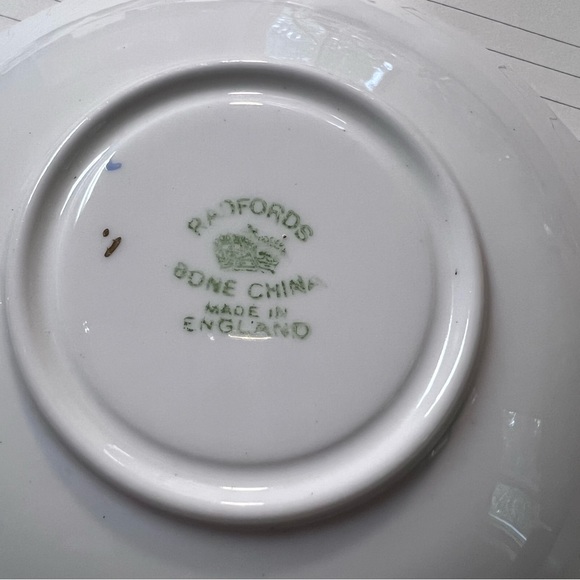 Vintage Radfords Bone China Multi Color Floral gold trim Print Saucer Dish - Picture 6 of 10